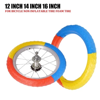 Kerékpár nem felfújható gumiabroncs hab 12 inch 14 16 egyetemes gyermekek autó anti szúrt gyermek 
