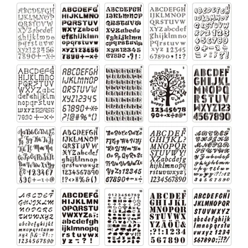 20 Db/Csomag Festmény Sablon Üreges Számokat Stencil Gyermekek DIY Eszközök, Fa, Vászon, Fém