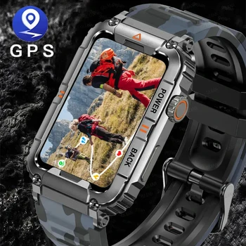 2023 Új GPS Intelligens Karóra Férfiaknak Bluetooth Hívás Egészségügyi Monitoring Okos Órák AI Hang Sport Vízálló Férfi Smartwatches