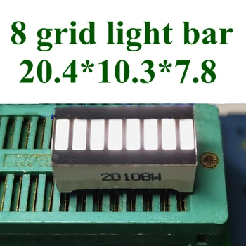 20DB fehér LED Bar Kijelző 8 Szegmens Tömb Számok Táblák LED Kijelző oszlopdiagram Szegmenses LED