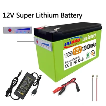Akkumulátor 12V 50Ah 18650 lítium akkumulátor alkalmas a napenergia elektromos jármű akkumulátor kijelző+12V3A töltő