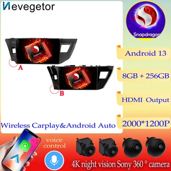 Android 12 autórádió Multimédia Videó PlayerQualcomm Snapdragon Toyota Corolla \ Ralink 2013 2014 2015 2016 carplay