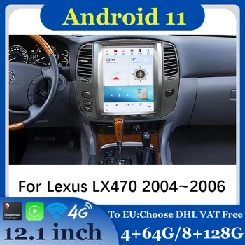 Android Auto autórádió Coche Központi Multimidia Videó Lejátszó, Vezeték nélküli Carplay A Lexus LX470 2004-2006