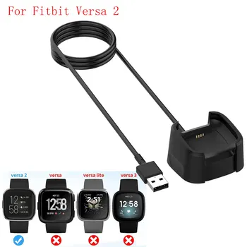 100cm Töltő Kábel Fitbit Versa 2 USB Töltő Kábel Adapter Fitbit Versa Lite Töltő Okos Tartozékok