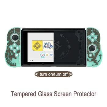 1 Csomag Rajzfilm Edzett Üveg kijelző Védő fólia Anti-Semmiből Prémium HD Képernyő Film Kompatibilis a Nintendo Kapcsoló/Switch OLED