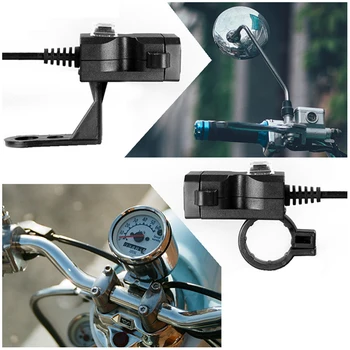 1~8DB Dual USB Motorkerékpár, Motoros Kormány Töltő Adapter, Vízálló Tápegység Aljzata 1~8DB Dual USB Motorkerékpár, Motoros Kormány Töltő Adapter, Vízálló Tápegység Aljzata 3