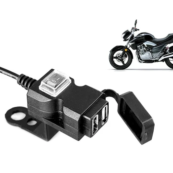 1~8DB Dual USB Motorkerékpár, Motoros Kormány Töltő Adapter, Vízálló Tápegység Aljzata 1~8DB Dual USB Motorkerékpár, Motoros Kormány Töltő Adapter, Vízálló Tápegység Aljzata 5