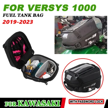 Motorkerékpár-Tank Táska Bőrönd Tanklock Tároló KAWASAKI Versys 1000 2019 2020 2021 2022 2023 2024 Versys1000 Tartozékok
