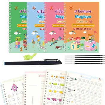 Német Mágikus Másolás Kalligráfia Könyv Notebook Gyerekeknek Montessori Írni Gyermekek Füzetem Ábécé Újrafelhasználható Oktatási Könyv