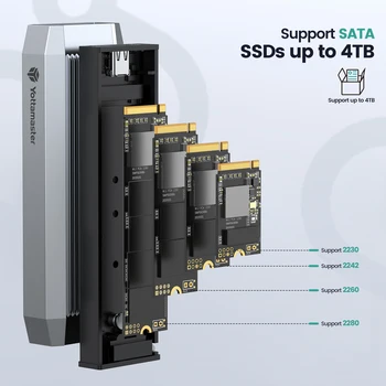 Yottamaster M. 2 NVMe SSD Burkolat SATA-SSD Merevlemez Esetben 10Gbps NVMe PCIE, valamint 6Gbps SATA AHCI Külső szilárdtestalapú Meghajtó Esetében Yottamaster M. 2 NVMe SSD Burkolat SATA-SSD Merevlemez Esetben 10Gbps NVMe PCIE, valamint 6Gbps SATA AHCI Külső szilárdtestalapú Meghajtó Esetében 2