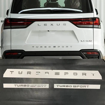 Új ABS Krómozott Turbosport Levél Hátsó Embléma Oldalon Jelek A Lexus LX600 Land Cruiser Tartozékok 2022 2023 2024