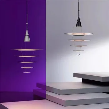 Enigma Medál Lámpa Tervező Fehér Repülő lebegő ufo lámpa Étterem Világítás Art Dekoráció Nappali home design lámpa