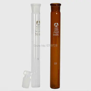 6db/sok Tiszta/barna üveg kolorimetriás cső stopper, Matt üveg száját cső laboratóriumi elemzés 5/10/25/50/100ml
