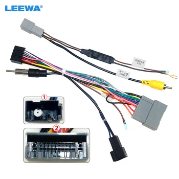 LEEWA Autó 16pin Audio kábelkorbács A Honda Crider Jazz Utángyártott Sztereó Telepítés elektromos Vezetéket Adapter #CA6639