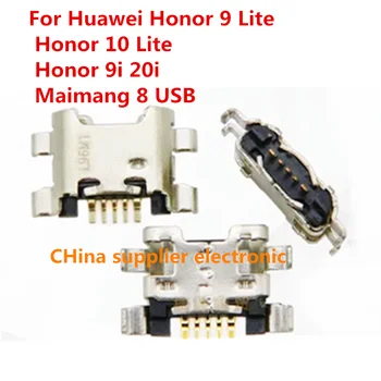 20-200pcs A Huawei Honor 9 Lite / ifjúsági 10 Lite / Megtiszteltetés, 9i 20i / Maimang 8 USB Töltő Dokkoló Töltés Csatlakozó Port Jack Csatlakozó