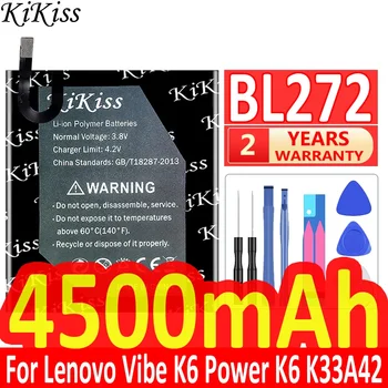KiKiss nagy Teljesítményű Akkumulátor BL272 BL267 a Lenovo K6 Hatalom Vibe K6 K33A42 /Vibe K6 K33a48 K33b36 K33b37 Akkumulátorok Volta BL 272