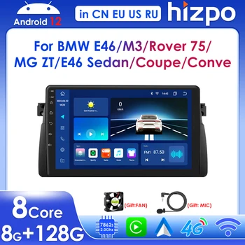 Hizpo Android 12 2 Din-Automata autórádió Carplay BMW E46 M3 Rover 75 MG ZT Sedan Coupe Multimédia Lejátszó, GPS, BT DSP RDS NINCS DVD
