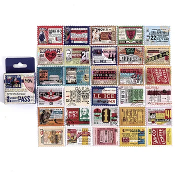 30 doboz/csomó Kreatív Bélyegző Bolygó Washi Matricák Aranyos Scrapbooking DIY Napló Dekoratív Tömítő Matrica Album Stick Címke