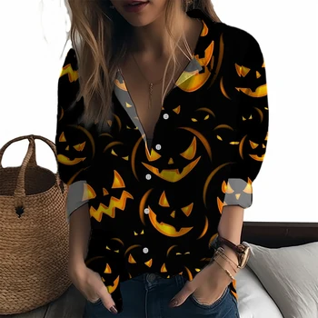 Tök 3D Nyomtatás Ladies-Shirt Stílus Halloween Női Póló Tavaszi, Őszi Új Női Póló Divat Trend Női Póló