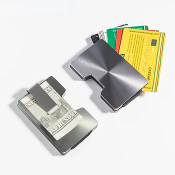 Új, Kiváló minőségű Alumínium Ötvözet Hitelkártya Birtokos az RFID-Nagy kapacitású finomszemcsés Fém Mini Kártya Tartóját Trendi Divat, Pénztárca