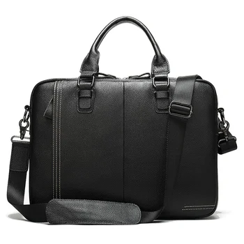 férfi táska táska valódi bőrből készült, laptop porte docut office-s üzleti kezét 7001