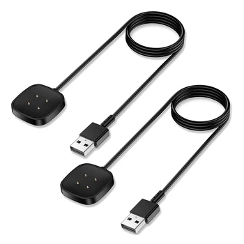 2DB USB Töltő Kábel Fitbit-Versa-4-Ész-2-Versa-3-Értelemben, USB Kábel kábel Kábel Gyors Töltés Smartwatch