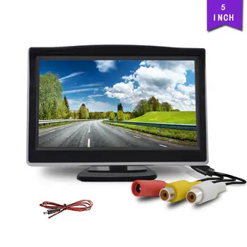 5 Inch Tft Lcd Képernyő Autó Monitor 2 Csatorna Video Bemenet 800 x 480 Parkolás, Tolatás, Digitális Kijelző