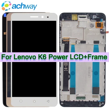 A Lenovo K6 Power LCD Keret ÚJ Full LCD Kijelző érintőképernyő Digitalizáló Közgyűlés K33a42 k33a48 Telefon K6 Csere Fekete