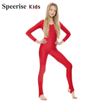 A Gyermekek Spandex Egyenruha Kengyelbe Fiúk Lányok Halloween Jelmez Szűk Dancewear Body Tánc Ruha Gyerek Hosszú Ujjú