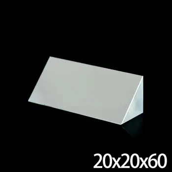 20x20x60mm Optikai Üveg Háromszög Lsosceles K9 Prizma A Fényvisszaverő Fólia Gyógyszer