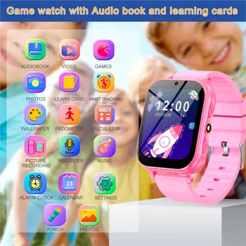 A Gyerekek Smart Óra Zene Lejátszás Zseblámpa 22 Játékok Lépésszámláló Szokás Nyomkövető Gyermekek Smartwatch Fiúk Lányok Ajándékok Óra