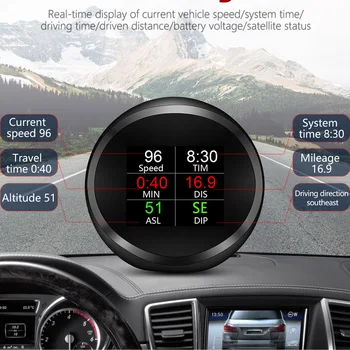 HUD Autó Inclinometer Off Road Tartozékok 4x4 Head Up Display Intelligens Lejtőn Mérő Autó Digitális Kijelző Gyorsított Tesztelési