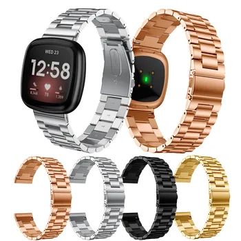 Rozsdamentes Acél Watchband A Fitbit Versa 3 Értelemben Smartwatch Zenekar Csere Karkötő női férfi Szíj Tartozékok Csuklópánt